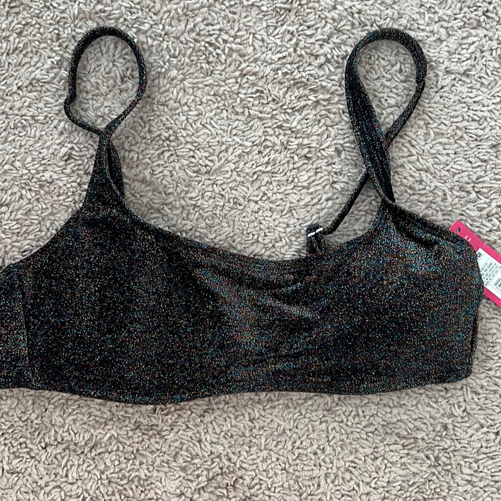 NWT metallic shimmery swimsuit top
